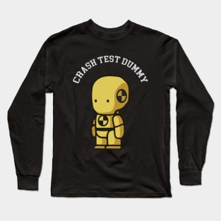 Crash Test Dummy Yellow Safety Baby Testman with Safety Mark On His Body Long Sleeve T-Shirt